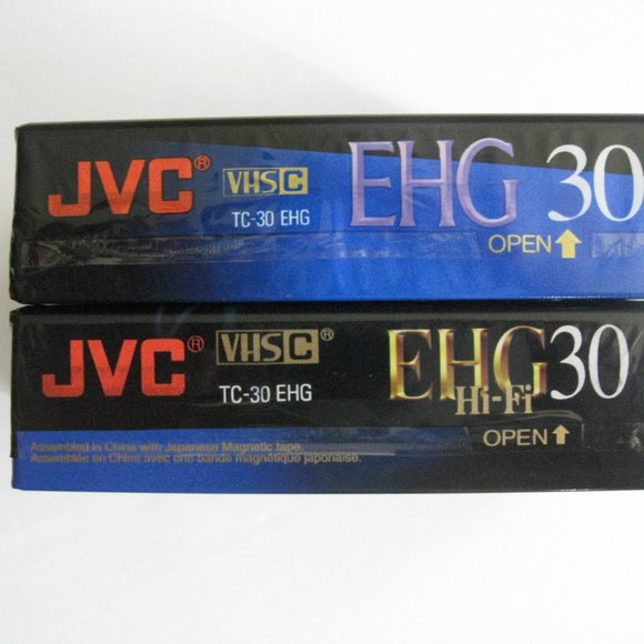 JVC TC-30 EHGB Hi Fi VHS-C 30 Minute Camcorder Tapes New/Sealed Plastic Lot of 2 - Picture 7 of 8
